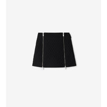 Quilted Nylon Mini Skirt - Black