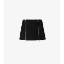 Quilted Nylon Mini Skirt - Black