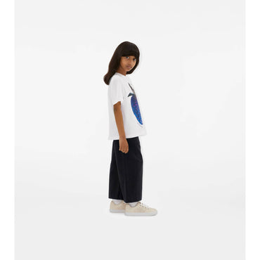 Cotton Blend Trousers - Black