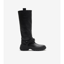 Leather Stomp High Bootsâ€‹ - Black