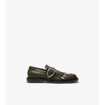 Leather Cobble Fringe Loafers - Loch