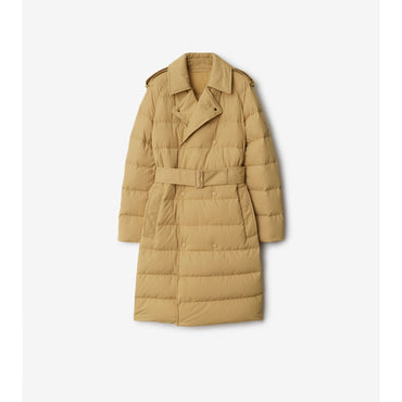 Mid-length Nylon Puffer Coat - Flax/Sand IP Check