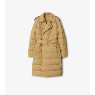 Mid-length Nylon Puffer Coat - Flax/Sand IP Check