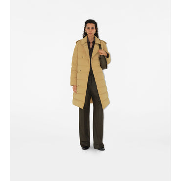 Mid-length Nylon Puffer Coat - Flax/Sand IP Check