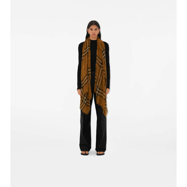 Check Wool Scarf - Shrew
