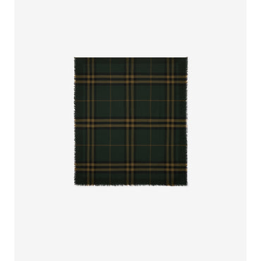Check Wool Scarf - Shadow