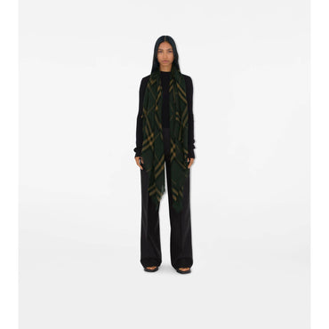 Check Wool Scarf - Shadow