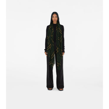 Check Wool Scarf - Shadow