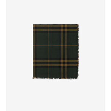 Check Wool Scarf - Shadow
