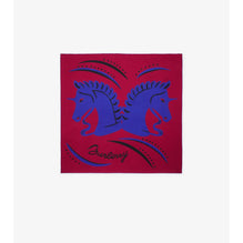 Mirrored Horse Silk Scarf - Cranberry
