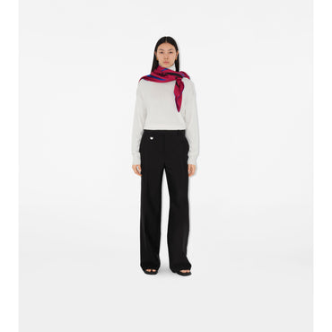 Mirrored Horse Silk Scarf - Cranberry