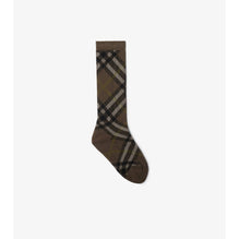 Check Cotton Blend Socks - Heath