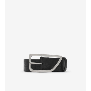 Leather Shield Belt - Slate