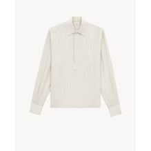 CHEMISE FIT AV PATTE POLO TOIL - NOIR/NATUREL