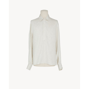 CHEMISE FIT AV PATTE POLO TOIL - NOIR/NATUREL