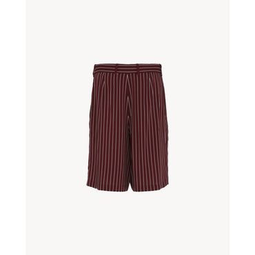 BERMUDA FLUIDE BORDURE INCRUST - BORDEAUX CRAIE