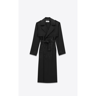 ASIAN FIT DE 16MM TRENCH SOYEU - NERO/NERO