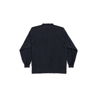Inside Out L/S Large F T-Shirt - Faded Washed Black