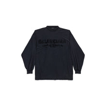 Inside Out L/S Large F T-Shirt - Faded Washed Black