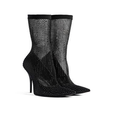 Avenue Bootie Net Strass H110 - Black/Black