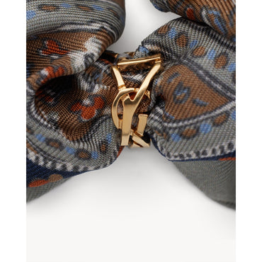 CLASSIC TWILL PAISLEY SCRUNCHI - PEARL/MULTICOLOR/GOL