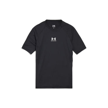 Under Armour Fitted Short Sleeve Crewneck Top - Black/White