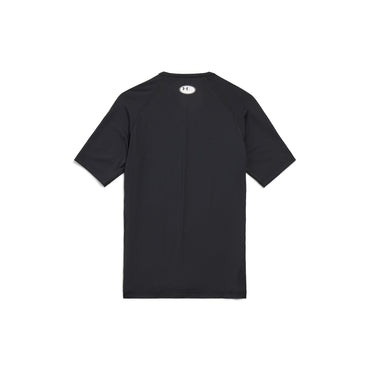 Under Armour Fitted Short Sleeve Crewneck Top - Black/White