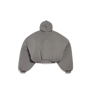 Round Zip-Up Hoodie - Dark Grey