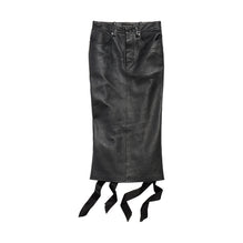 Laced Up Backless Skirt - Black