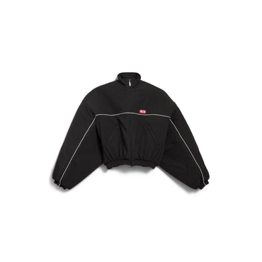 Round Tracksuit Jacket - Black