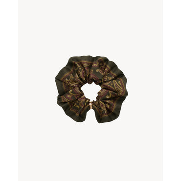 CHOUCHOU SCRUNCHIE PAISLEY - OLIVE/MULTICOLOR