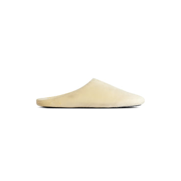Chateau Mule Flat Velvet W.O - Butter Yellow