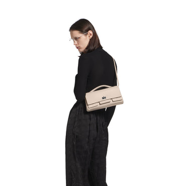 Bel Air Clutch On Strap S - Almond
