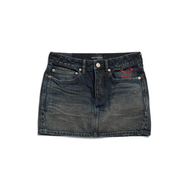 Low Waist Mini Skirt - Dirty Dark Blue