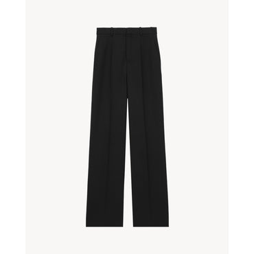 PANTALON PLAT LAINE FROIDE CHI - NERO/NERO