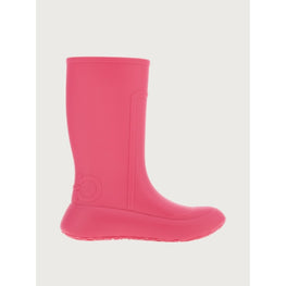 Rain Boots - Hot Pink/White