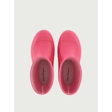 Rain Boots - Hot Pink/White