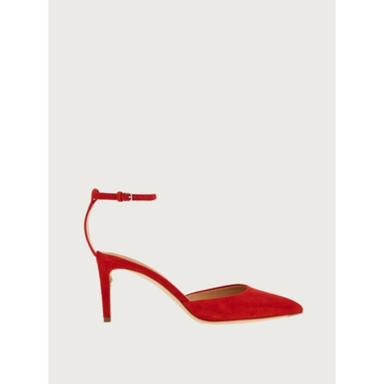 Ankle Strap Pumps Shoe - Lipstick Red