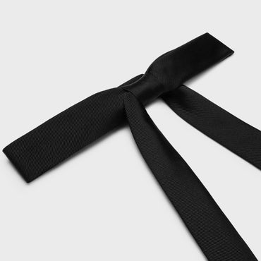 Dandy Bow Tie Noeud Cravate Soie Diagonale - Black