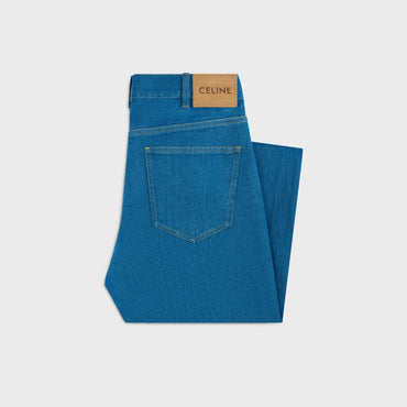 Flared Jeans Rigid Cotton Denim - Western Blue Light Stone Wash
