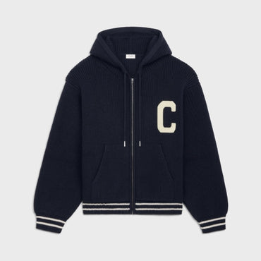 Pull Capuche Zippe College - Navy