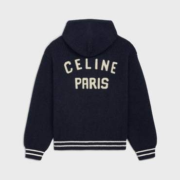 Pull Capuche Zippe College - Navy