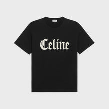 T-Shirt Loose Celine Gothique - Black/White