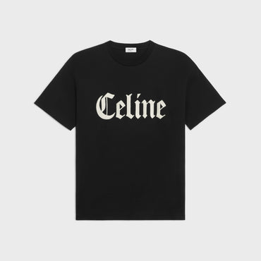 T-Shirt Loose Celine Gothique - Black/White