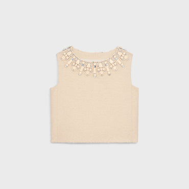 Top St Germain Col Brode Natte Bouclette - Vanilla