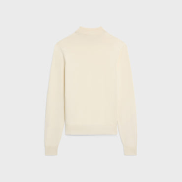 Pull Col Montant Classique Fine Wool - Off White
