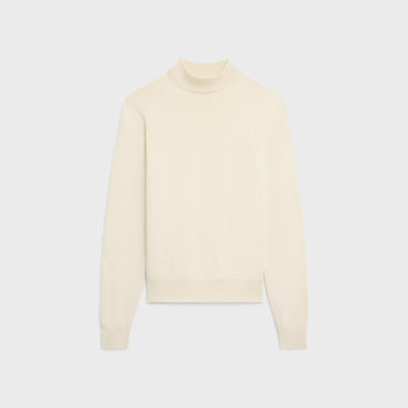 Pull Col Montant Classique Fine Wool - Off White