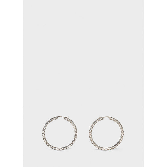 Women Celine Animals Bold Hoops - Vintage Silver