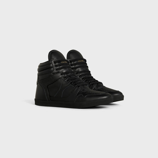 Men Mid Lace Up Sneaker - Black