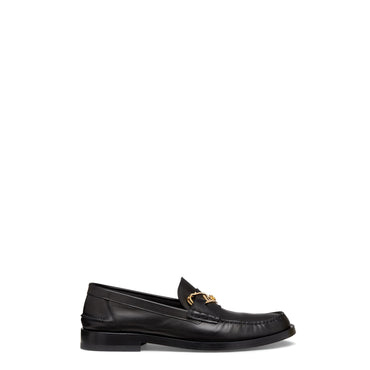 Men's Fendi O'Lock Mocassino - Black + Soft Gold